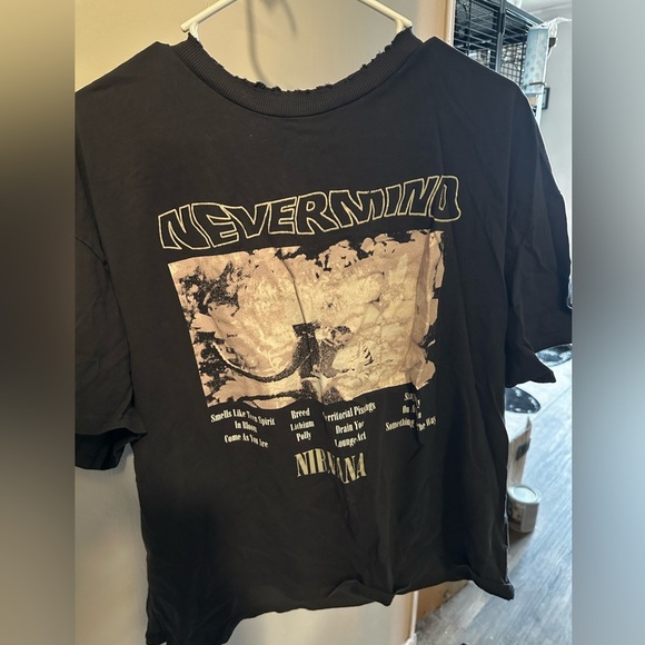 Divided Tops - Nirvana Nevermind Oversized Distress Tee